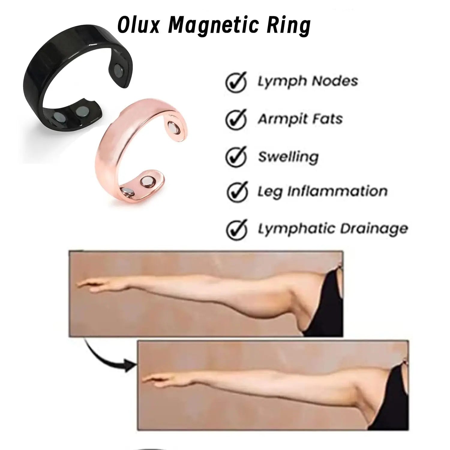 HVZZ Calmi Ring, Olux Rings for Women, Calmi Magnetic Ring for Lymphatic Drainage Arthritis Pain Relief HVZZ Au supplements
