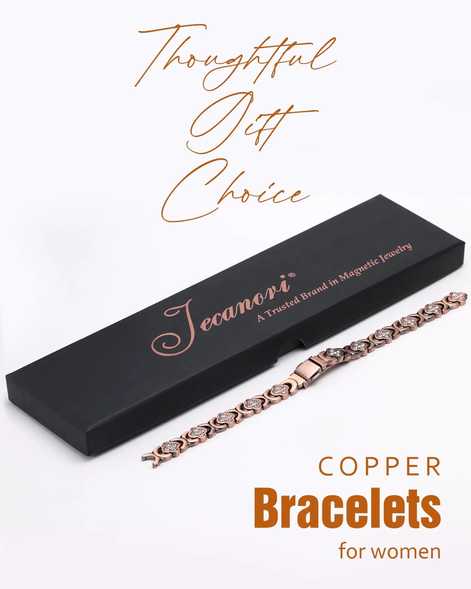 Jecanori Women's Pure Copper Bracelet, Ultra Strength Magnetic Copper Bracelets for Women Jecanori Au supplements