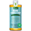 Yoken Pure Castile Liquid Soap Organic (EWG Verified, Unscented, 8 OZ), Made with Organic Oils, No Added Fragrance, Vegan, Castile Soap Liquid for Face