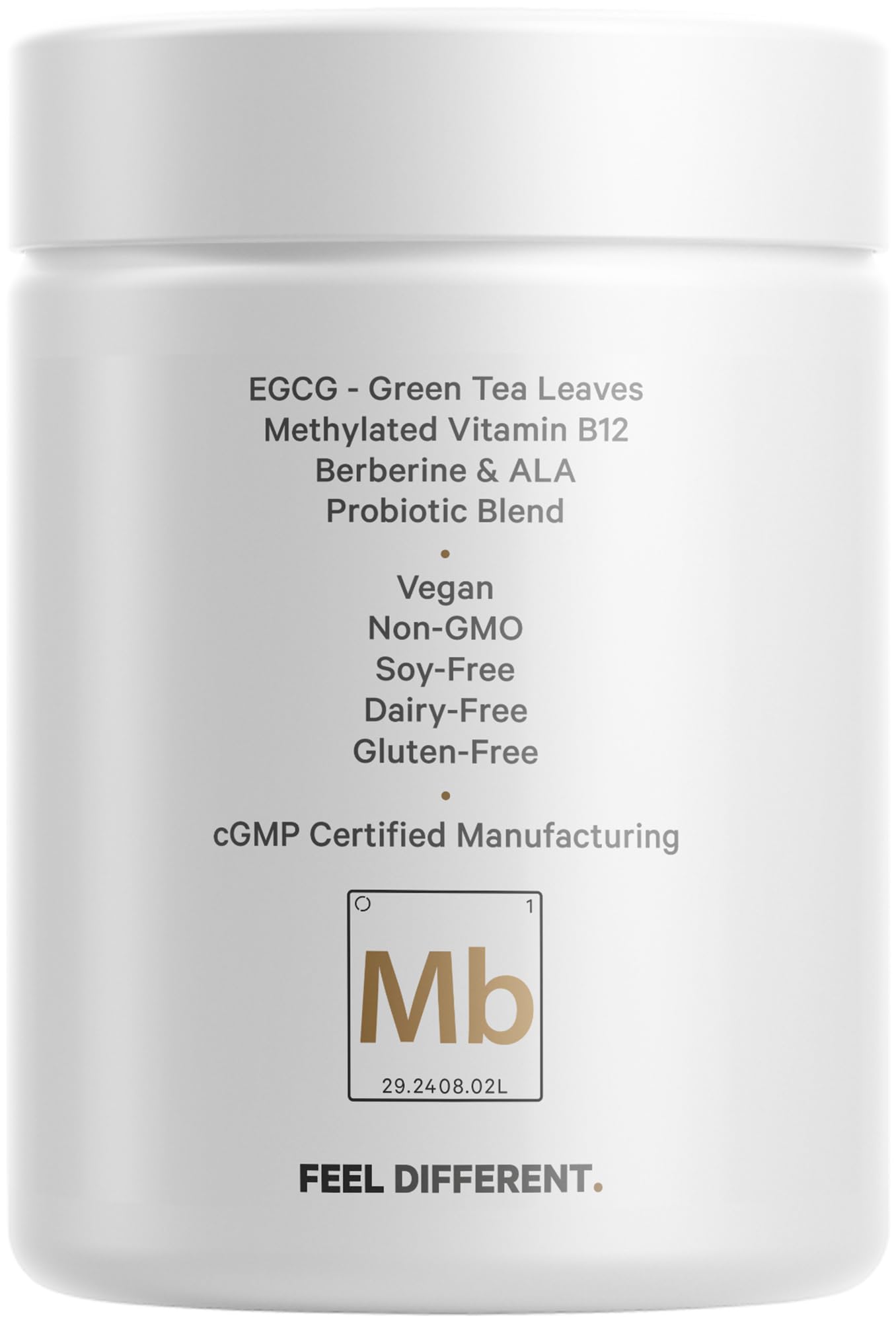 Codeage M-Burn Optimized Supplement - Decaffeinated Green Tea Std. to 50% EGCG, Berberine, Akkermansia, Vitamin B12 - Probiotics - Vitamins - 60 Capsules Codeage Au supplements