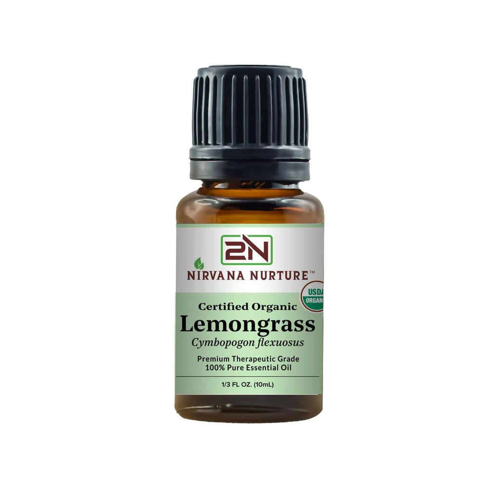 Nirvana Nurture Lemongrass Essential Oil USDA Certified Organic 100% Pure Premium Therapeutic Grade Nirvana Nurture Au supplements