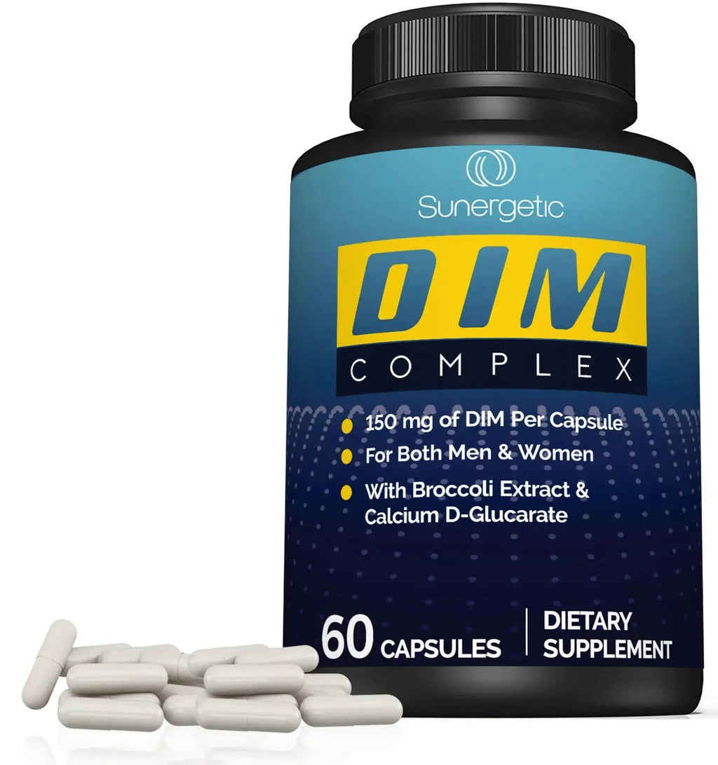 Premium DIM Supplement–Includes 150mg DIM (diindolylmethane), Broccoli, Calcium D Sunergetic Au supplements