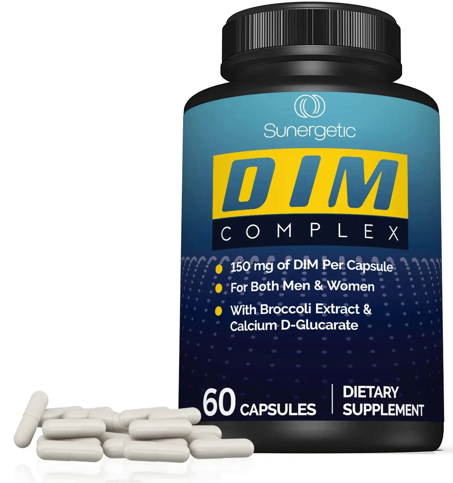 Premium DIM Supplement–Includes 150mg DIM (diindolylmethane), Broccoli, Calcium D Sunergetic Au supplements
