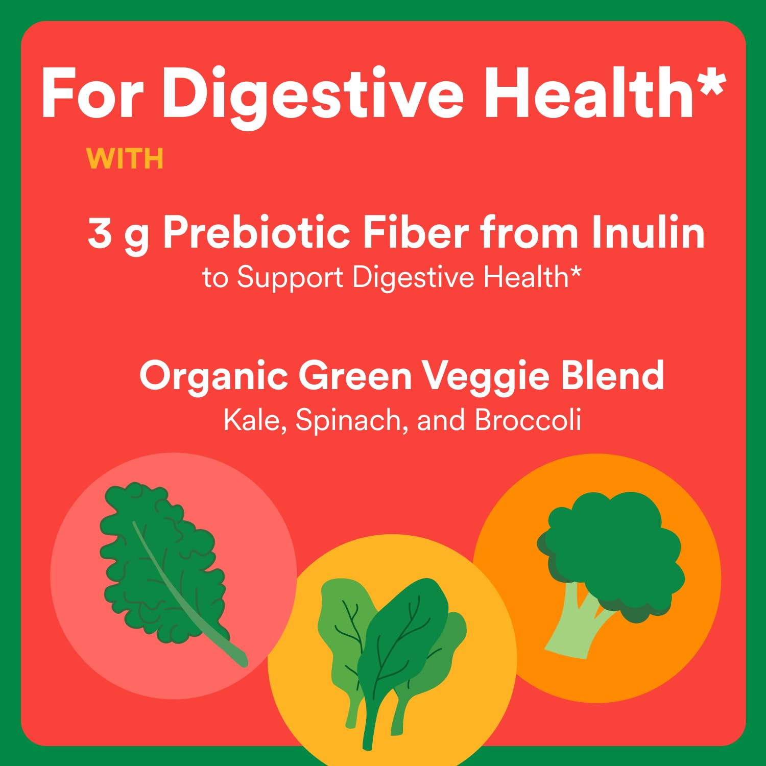 SmartyPants Kids Fiber & Veggies: Prebiotic Fiber Gummies for Kids, Fiber Supplement with Inulin, Organic Green Veggie Blend, Vegan, Gluten Free