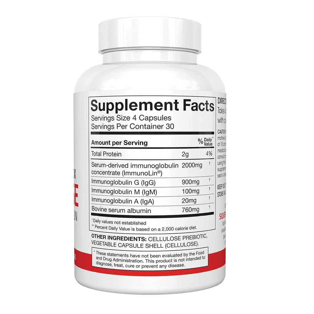 Silver Fern Cleanse - Daily Gut - 1 Bottle - 120 Capsules - 30 Day Supply - Immunoglobulin G, A & M -(IgG, IGA, IgM) - Postbiotic Silver Fern Au supplements
