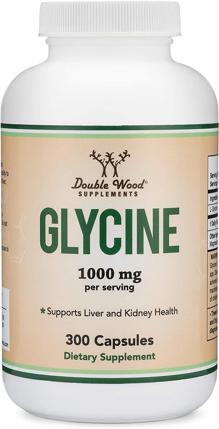 Glycine Supplement - 1,000mg Glycine Powder per Serving (300 Capsules) The Relaxing Amino Acid (Glicina) (Third Party Tested, Gluten Free, Non-GMO) by Double Wood Double Wood Supplements Au supplements