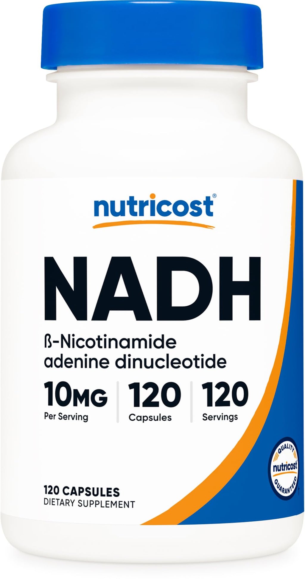 Nutricost NADH 10mg Per Serving 120 Capsules - B-Nicotinamide Adenine Dinucleotide, Vegan, Gluten-Free Nutricost Au supplements