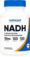 Nutricost NADH 10mg Per Serving 120 Capsules - B-Nicotinamide Adenine Dinucleotide, Vegan, Gluten-Free Nutricost Au supplements
