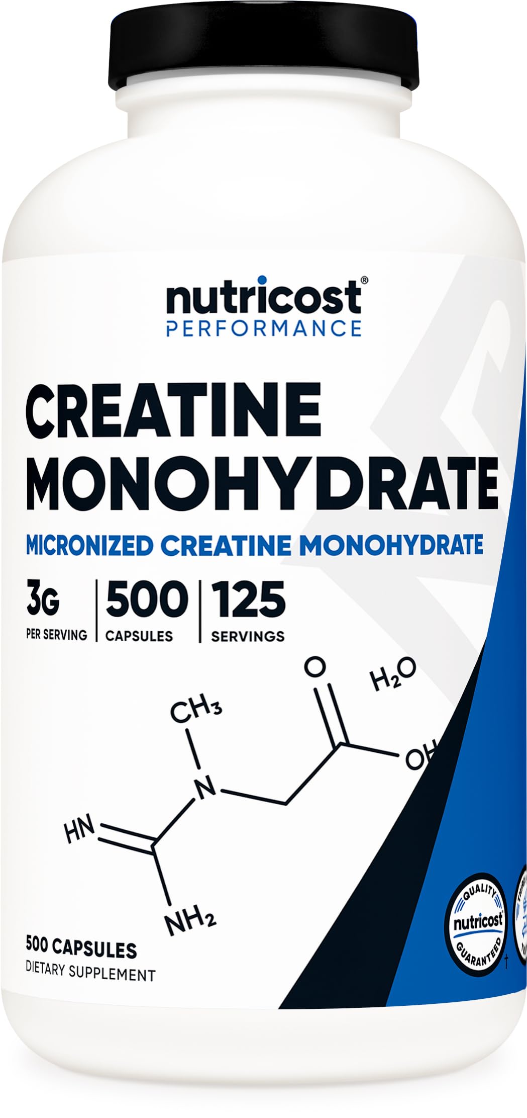 Nutricost Micronized Creatine Monohydrate 3,000mg 500 Capsules, 125 Servings, 750mg of Creatine Monohydrate Per Capsule Nutricost Au supplements