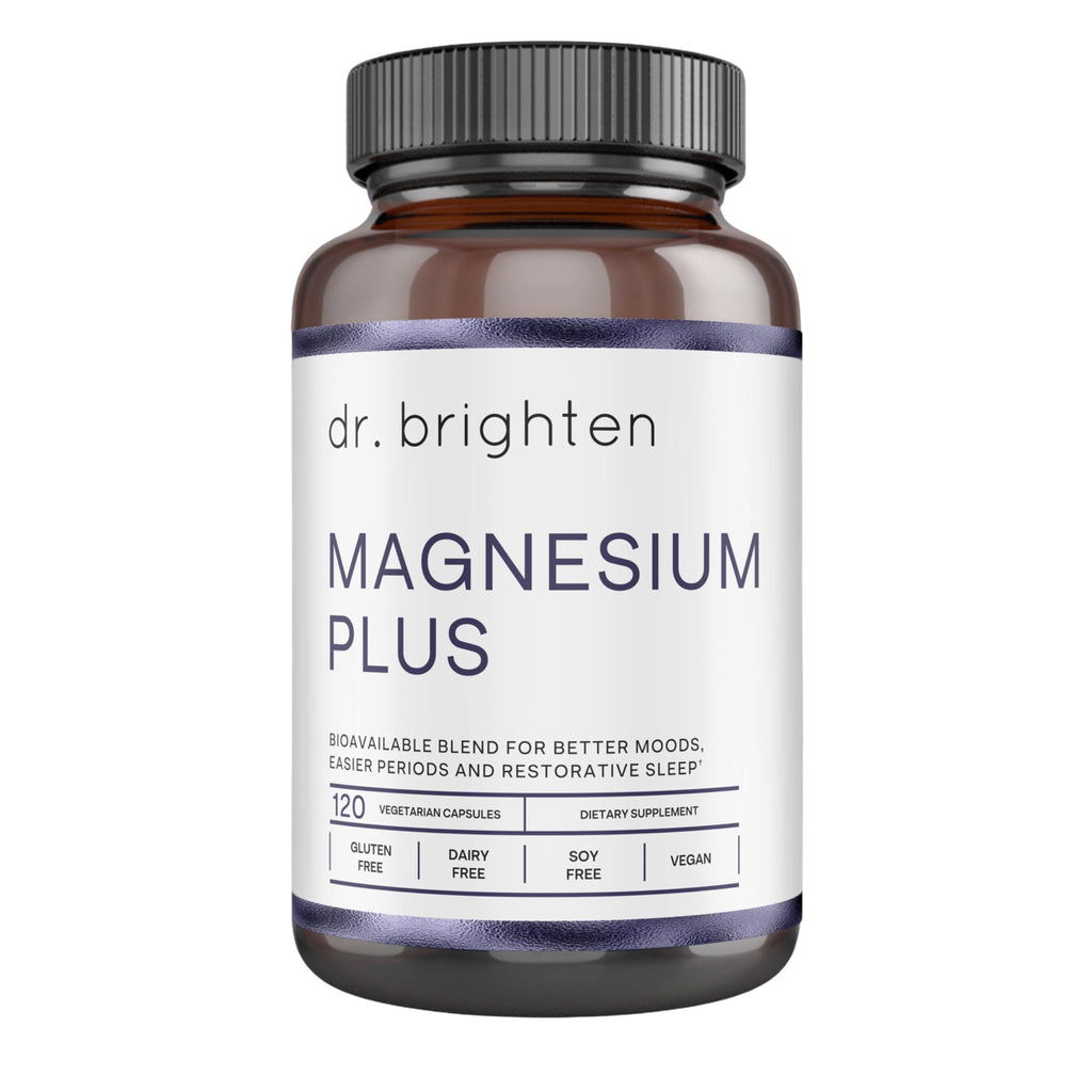 Dr. Brighten Magnesium Plus (as Magnesium Bi-glyncinate) - Beneficial in Maintaining a Healthy Mood, Sleep, Hormone Balance and Reducing Symptoms of PMS and Menstrual Cramps Dr. Brighten Au supplements