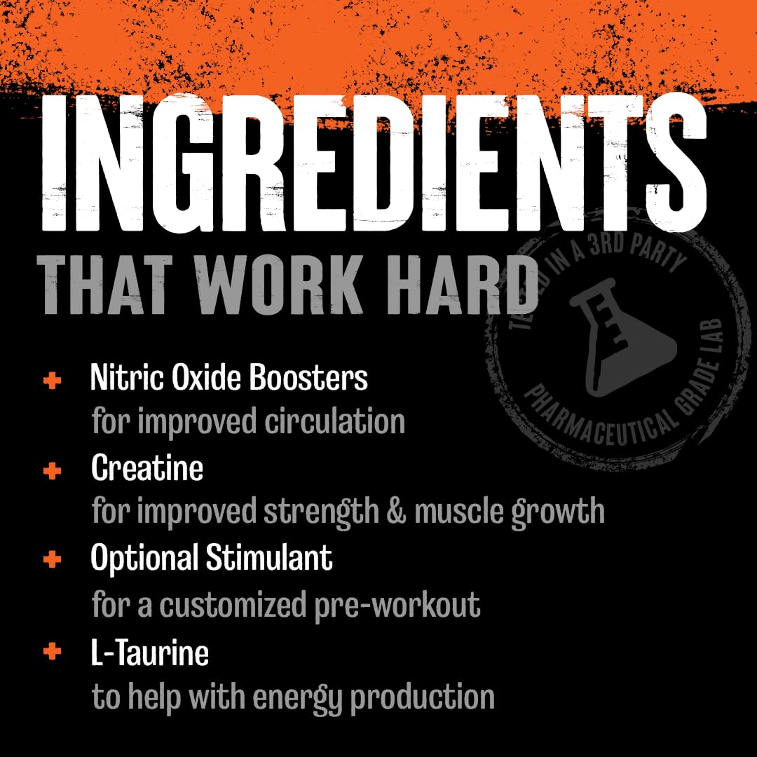 Animal Pump Pre-Workout Supplement – for Energy, Focus and Muscle Volumizing, with Nitric Oxide Boosters Including Stims and Nootropics, Creatine,
