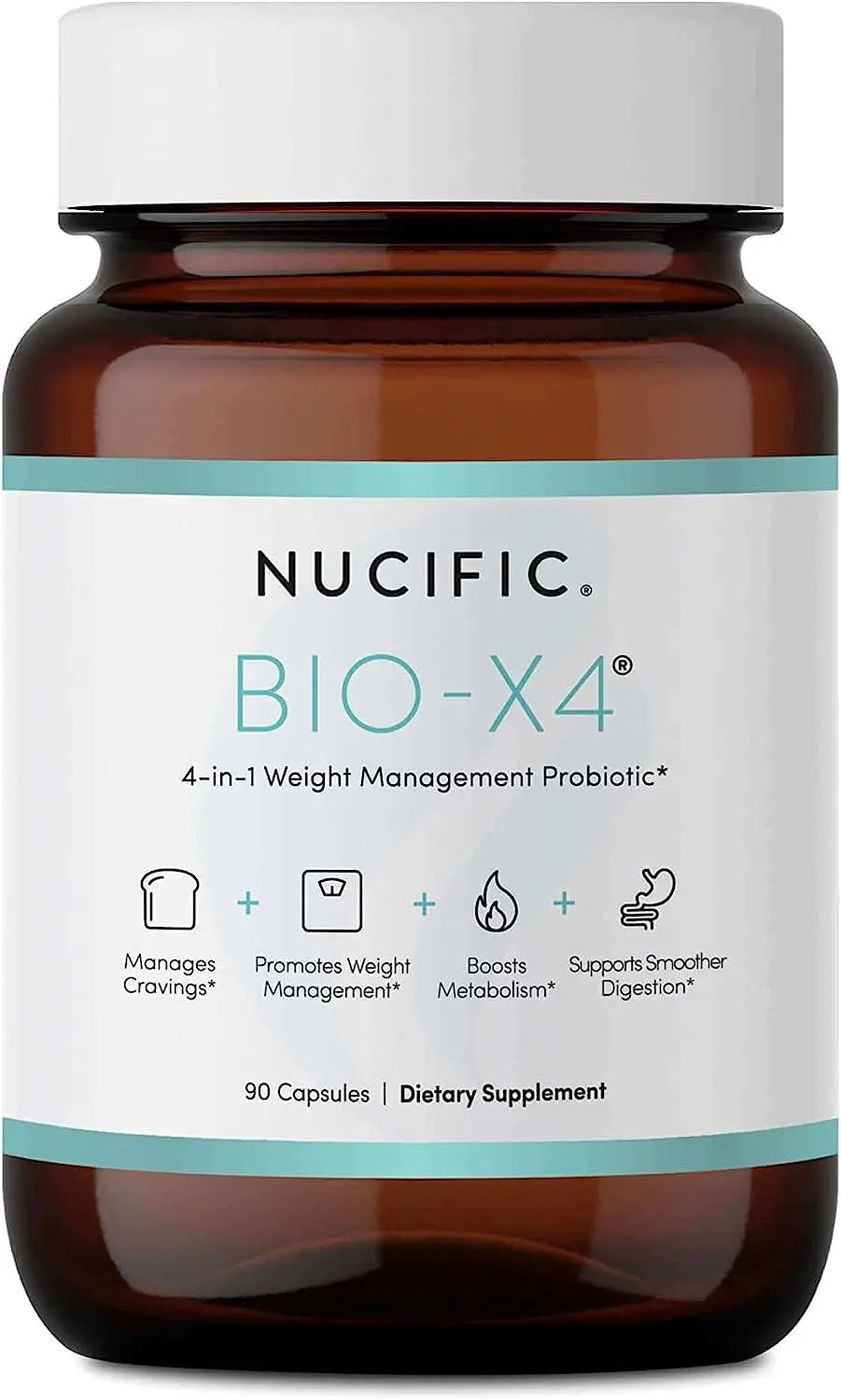 Nucific Bio-X4 4-in-1 Weight Management Probiotic Supplement, 90 Count Nucific Au supplements