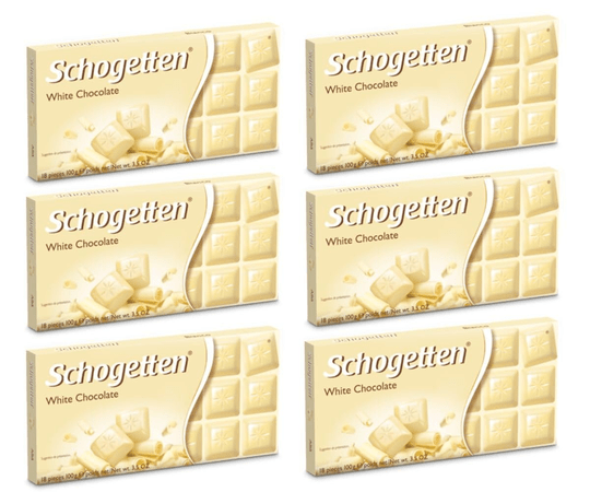 6x Schogetten German White Chocolate 100G / 3.5Oz (Pack of 6) - TrustMedUSA