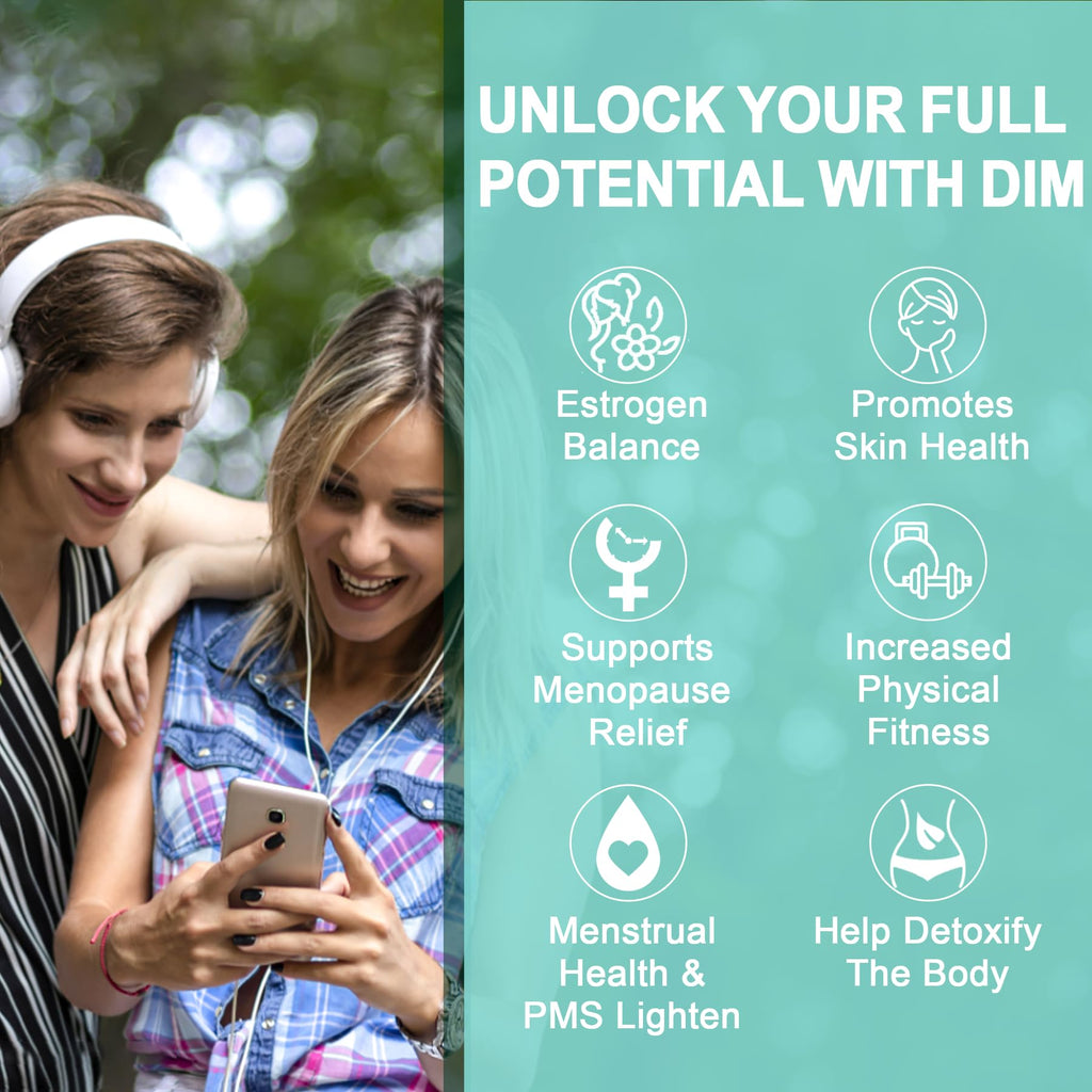DIM Supplement Women 400mg, Estrogen Supplement for Women, Sugar Free DIM Gummies for Men & Women w/ Biotin, Flaxseed Oil, Burdock, Calendula, BioPerine for Hormone Balance, Menopause & Prostate 60Cts EnvyDeal Au supplements