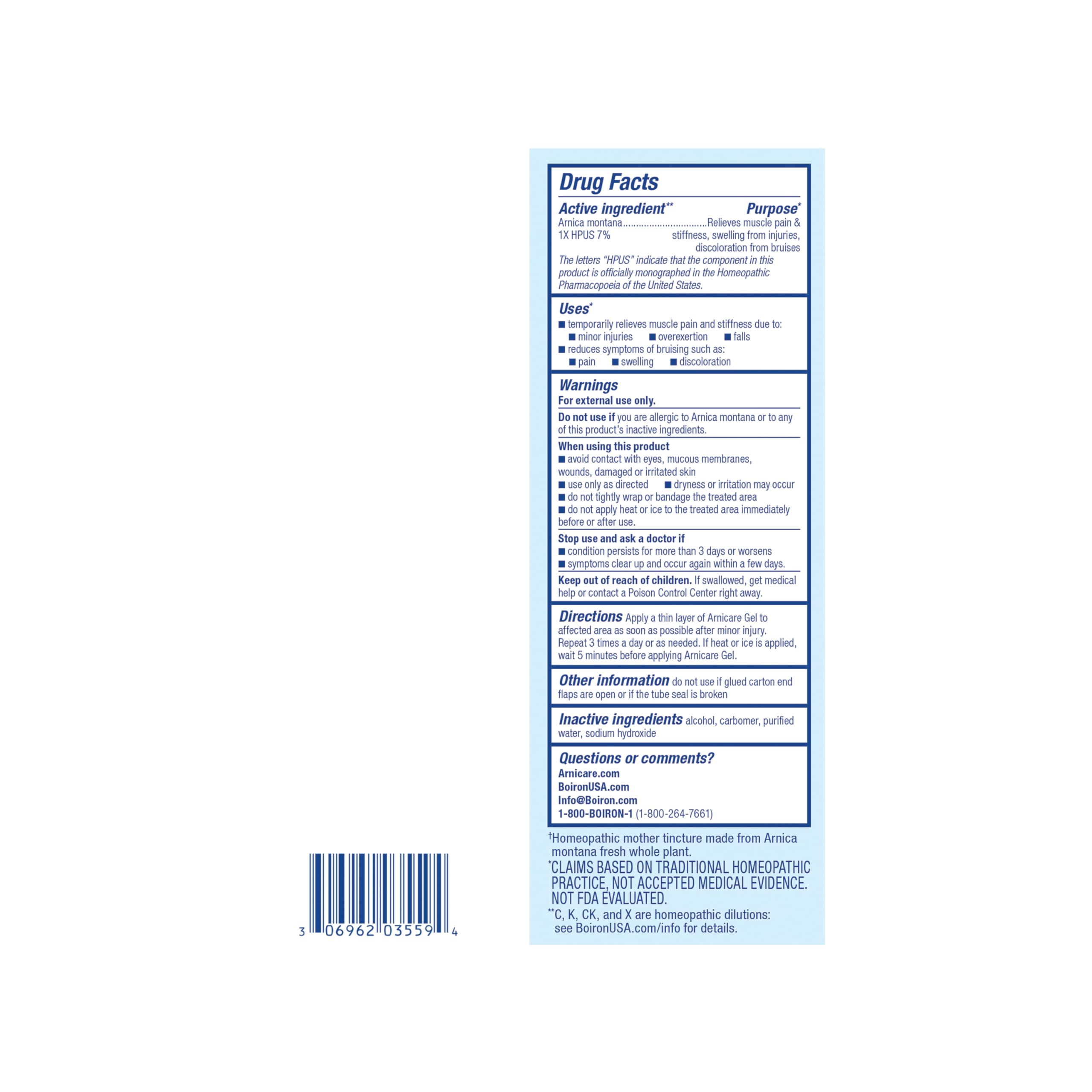 Boiron Arnicare Gel - Non-Greasy and Fragrance-Free - 2.6 oz Boiron Au supplements