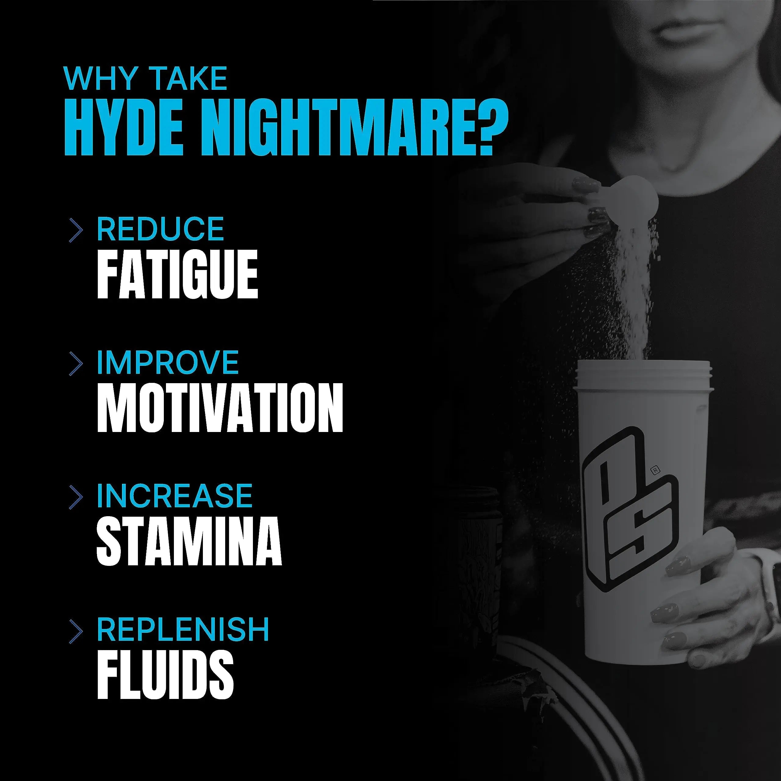 PROSUPPS Hyde Nightmare Pre-Workout Powder Energy Drink - Intense Energy, Mental PROSUPPS Au supplements