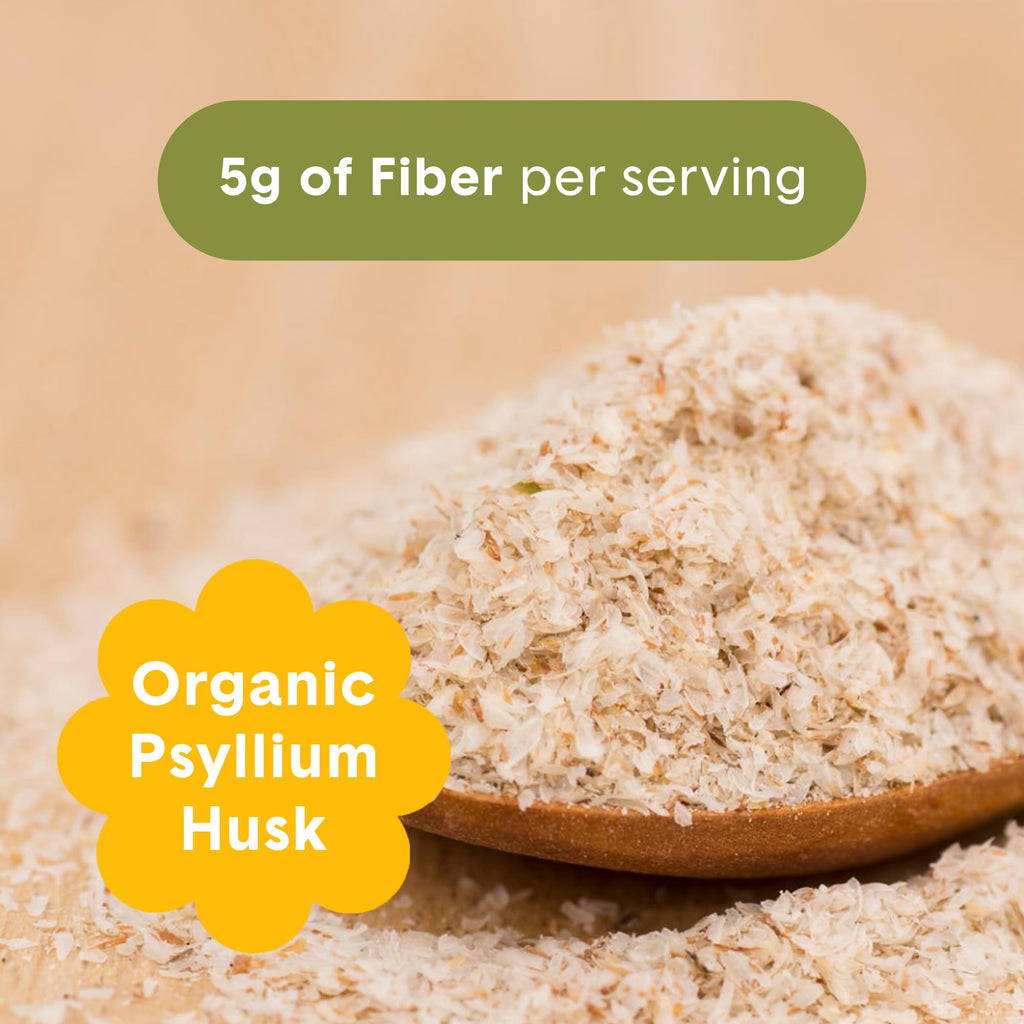 Bellway Super Fiber Powder + Fruit, Sugar Free Organic Psyllium Husk Powder Fiber Supplement for Regularity, Bloating Relief & Digestive Health, Plant-Based,