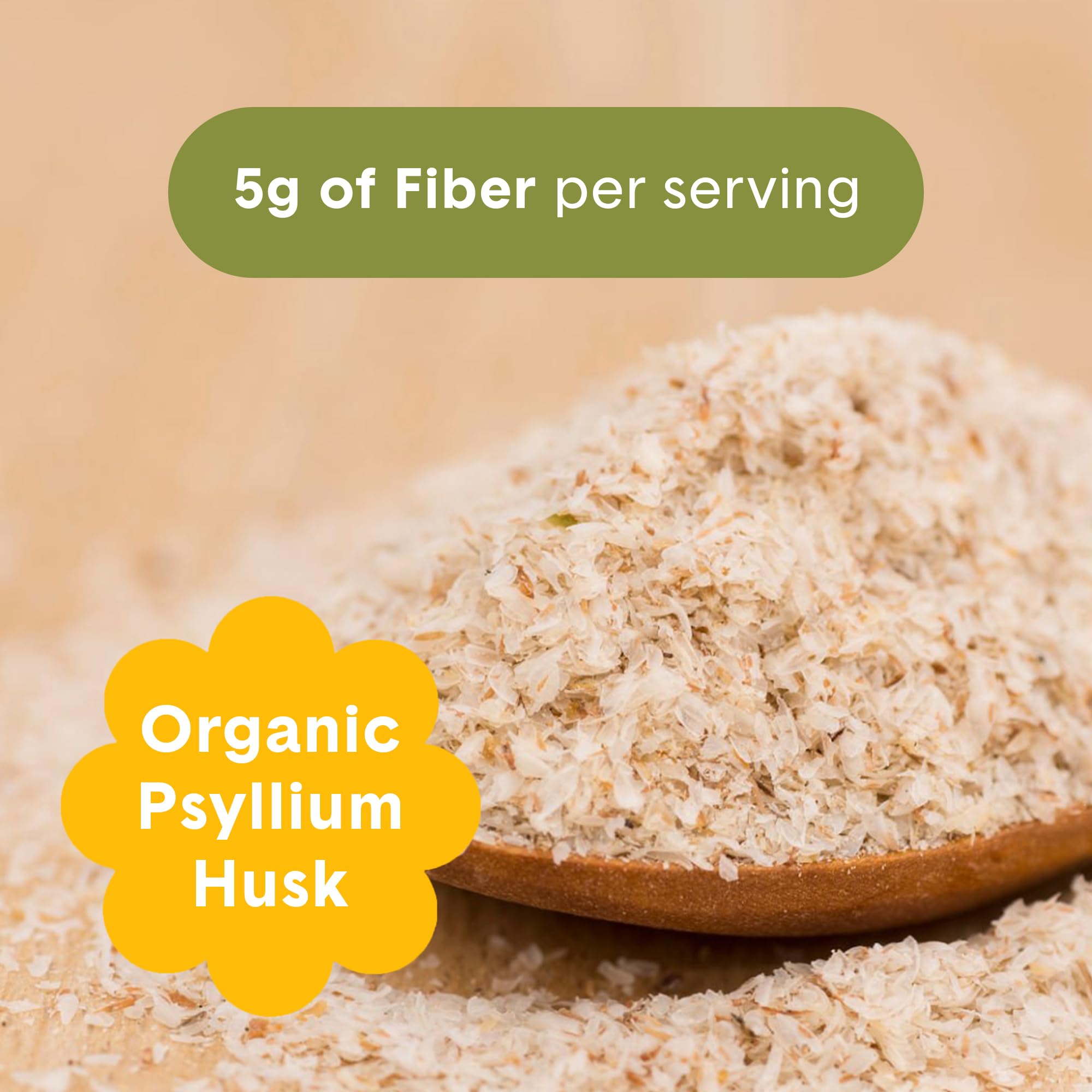 Bellway Super Fiber Powder + Fruit, Sugar Free Organic Psyllium Husk Powder Fiber Supplement for Regularity, Bloating Relief & Digestive Health, Plant-Based,
