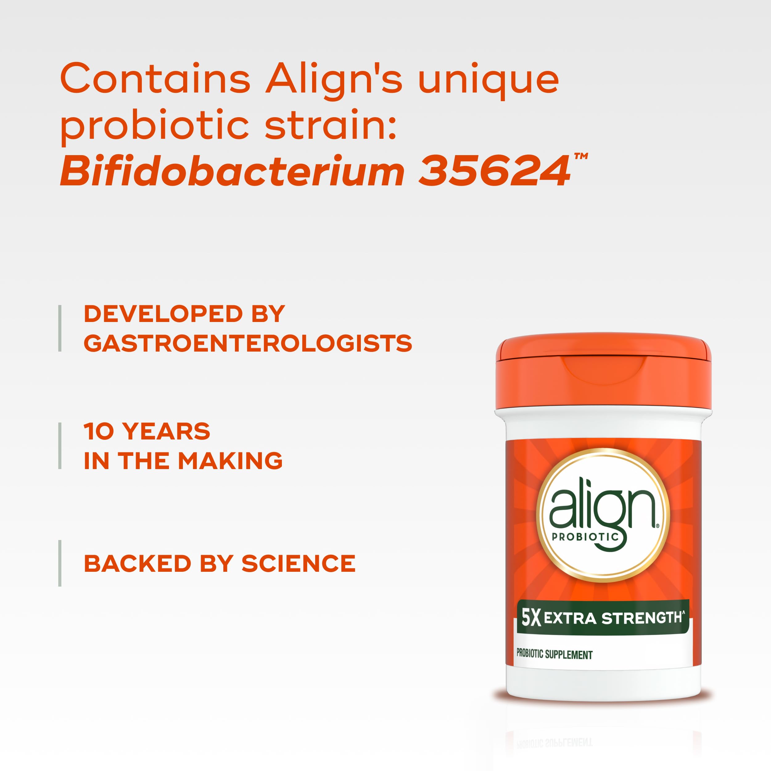 Align Probiotic, Extra Strength, Probiotics for Women and Men, Probiotics for Men, Probiotic Capsules have 5X CFUs, 42 Capsules Align Au supplements