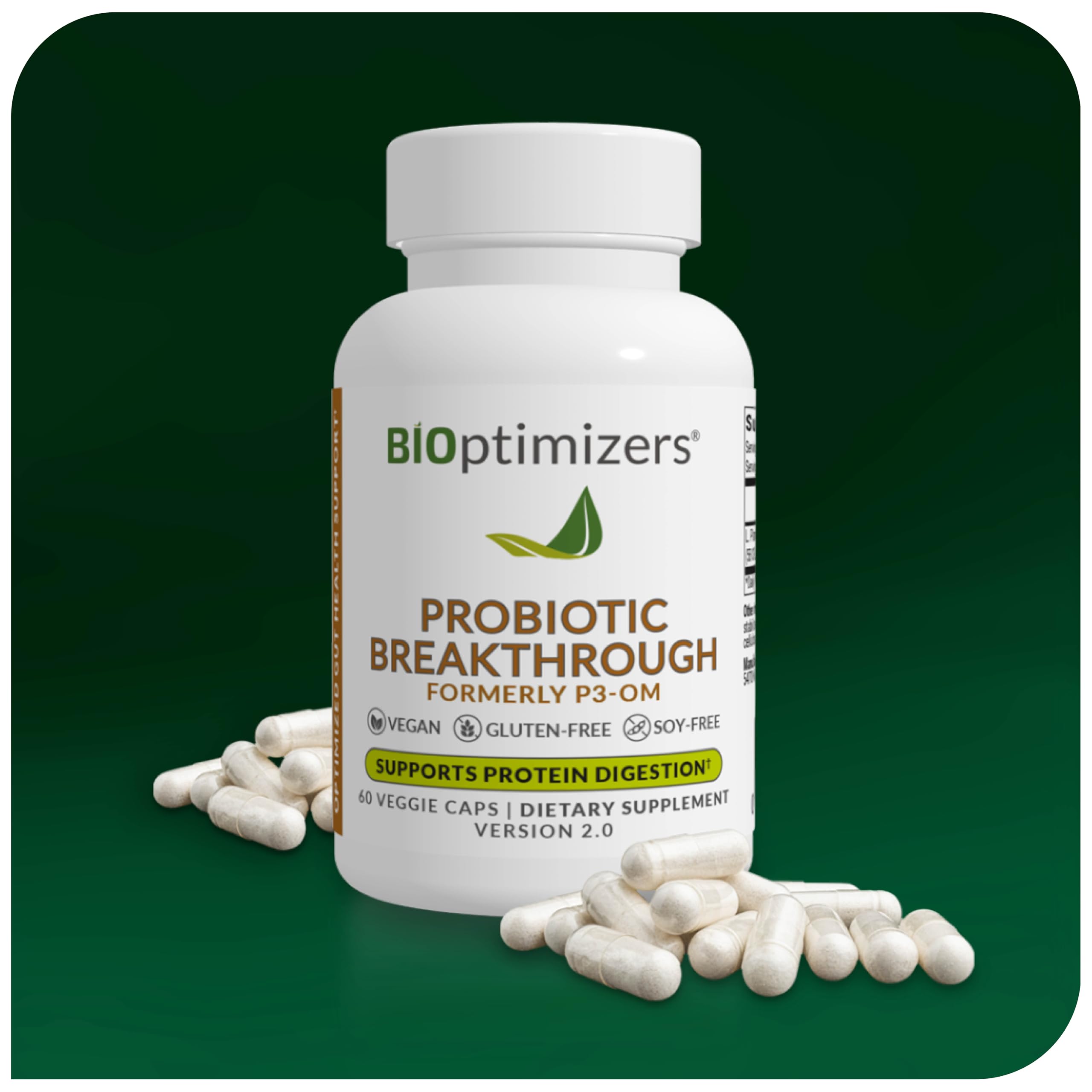 BIOptimizers Probiotic Breakthrough – Lactobacillus Plantarum OM Probiotics & Prebiotics Health Supplement for Gut, Digestive & Immune Support Probiotics