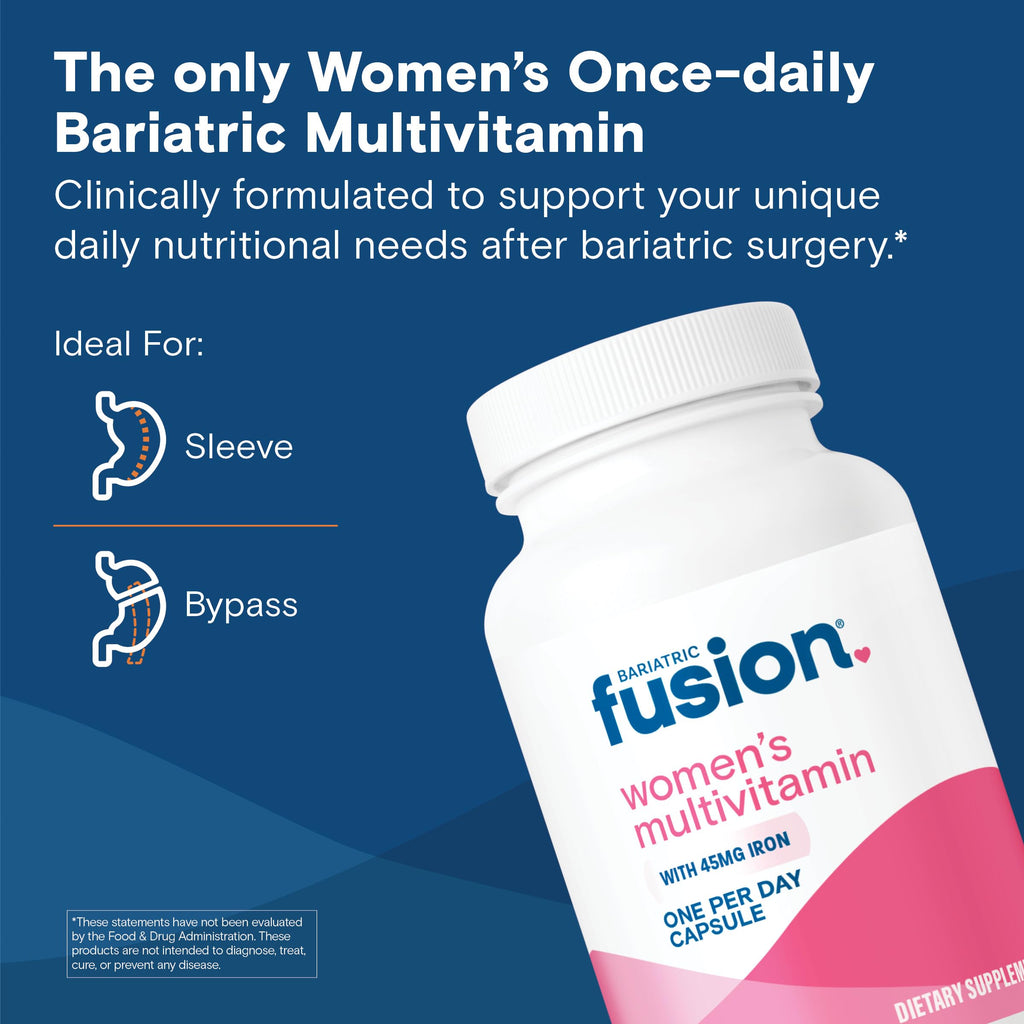Bariatric Fusion One Per Day Bariatric Multivitamin with Iron for Women | with Hair and Nails Vitamin Blend | Gastric Bypass