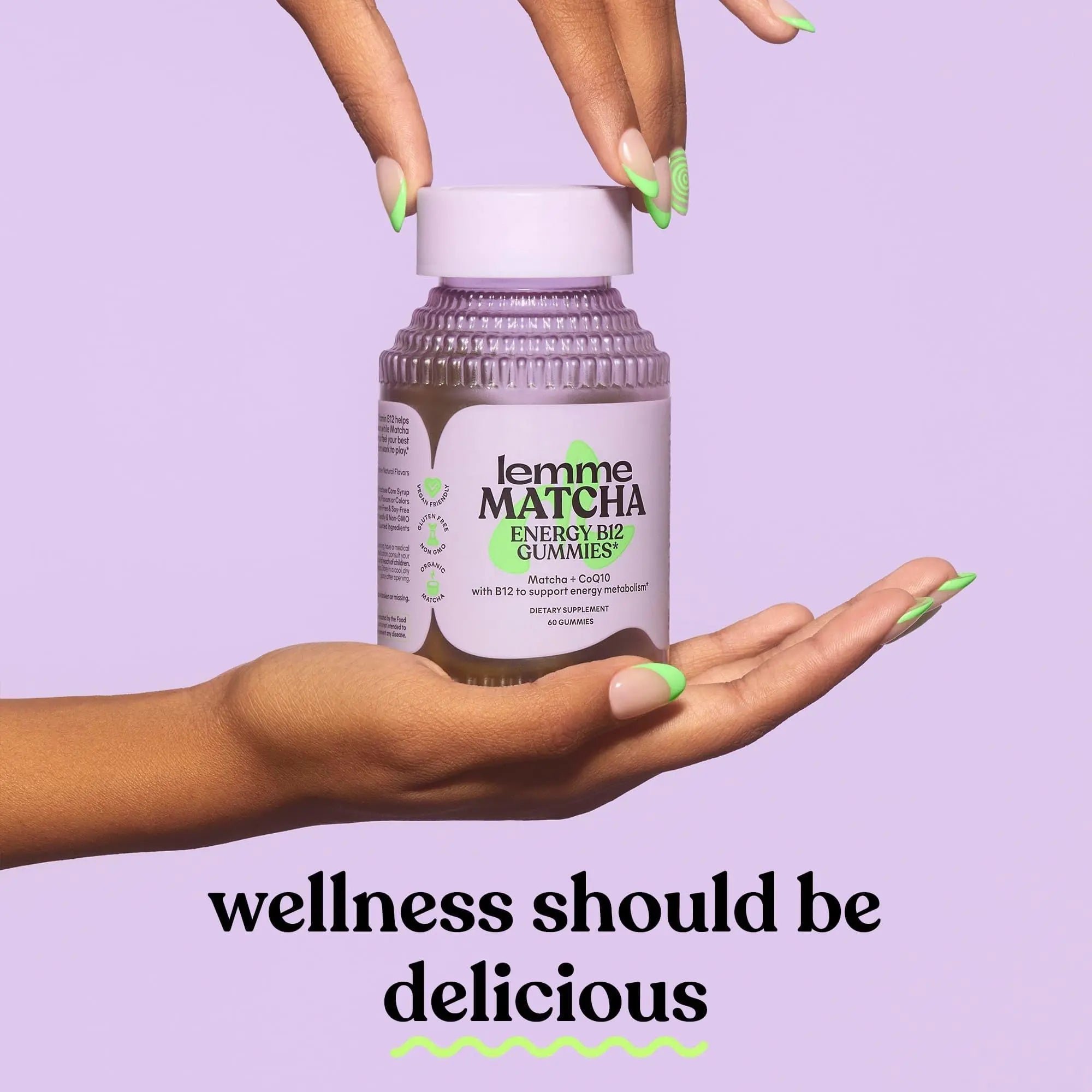 Lemme Matcha Superfood Energy Gummies with Organic Matcha Green Tea, Vitamin B12 Lemme Au supplements