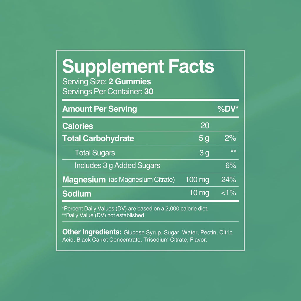 Chapter One Magnesium Gummies, Great Tasting Magnesium for Kids, Calm Kids Magnesium, Magnesium Gummies for Women and Men