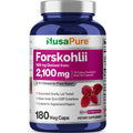 NusaPure Forskohlii 4:1 Extract, 525 mg Equivalent to 21,00 mgper Veggie Caps - 180 Capsules (Non-GMO, Vegan & Gluten Free) NusaPure Au supplements