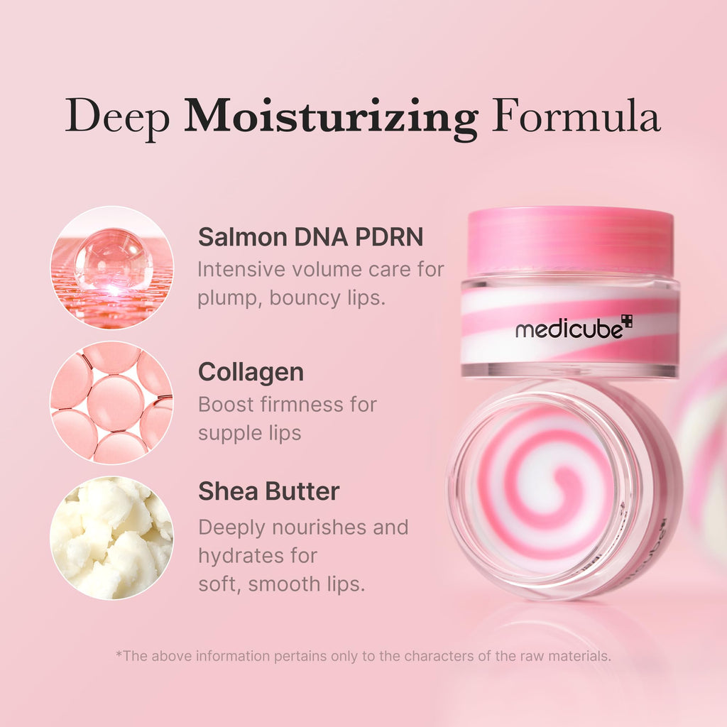 medicube PDRN lip sleeping mask glow balm | Salmon PDRN, Collagen, Shea Butter for Softer Lips