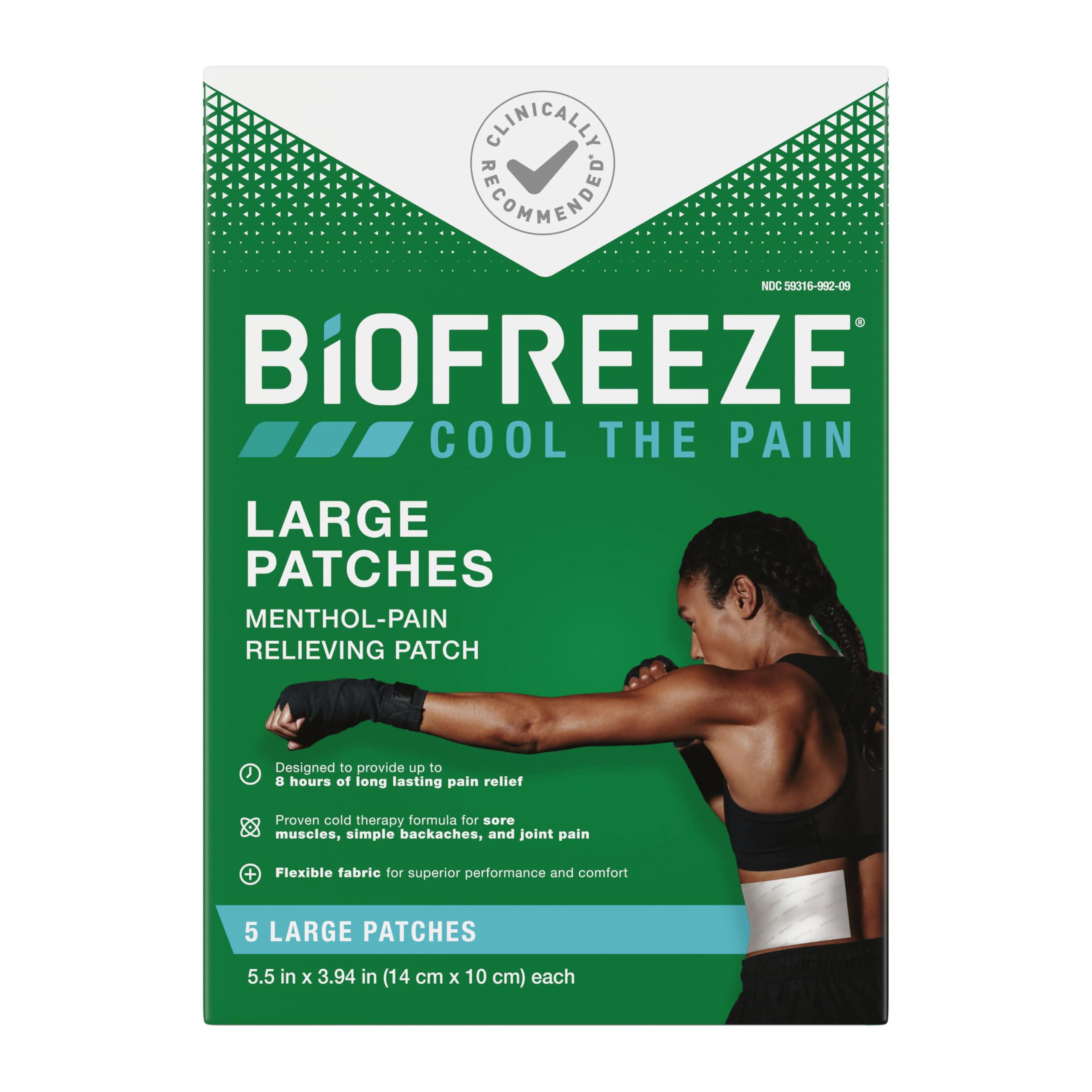 Biofreeze Menthol Pain Relieving Patches (5 Patches Per Box) Up To 8 Hours Of Pain Relief From Sore Muscles, Arthritis, Backaches, Spains, Bruises, Strains And Joint Pain (Package May Vary) Biofreeze Au supplements