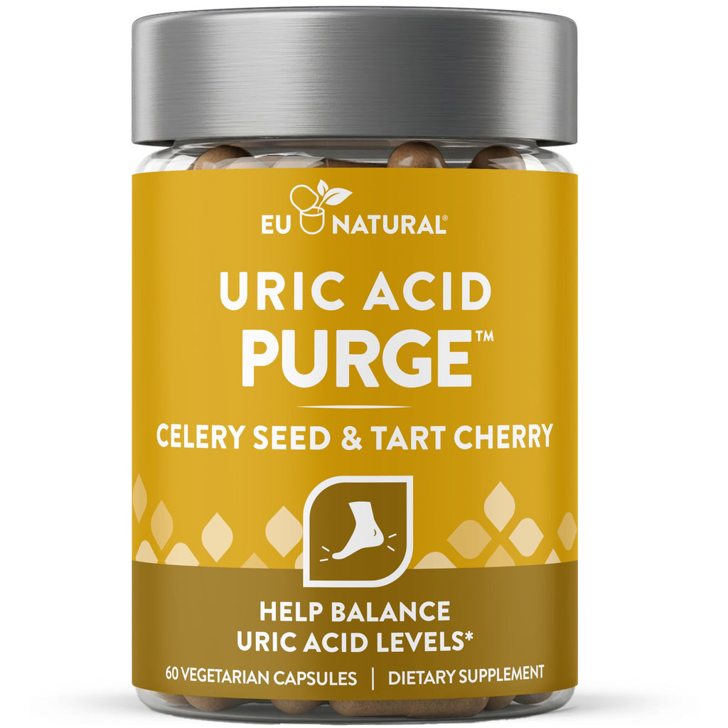 Eu Natural Purge Uric Acid Flush - Eat & Drink What You Want - Uric Acid Support for Joints & Mobility with Celery Seed