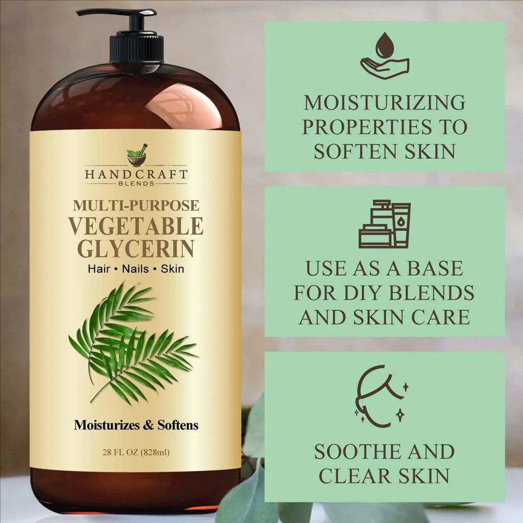 Handcraft Blends Vegetable Glycerin for Skin and Hair 28 oz - Pure Vegetable Glycerin Liquid Handcraft Blends Au supplements