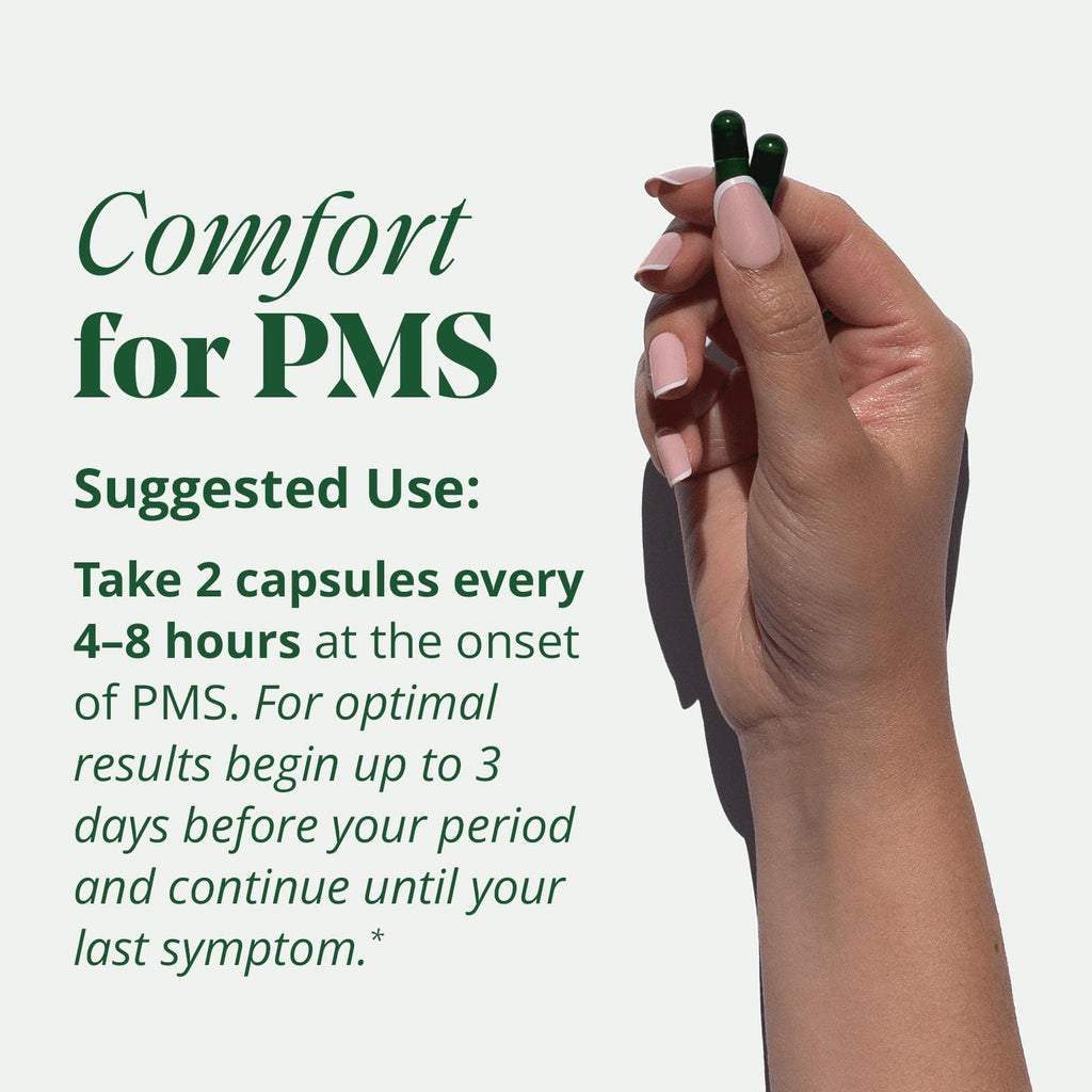 PMS & Period Relief - Menstrual Cramp Relief: No More Period Cramps, Mood Swings, or Bloating. PMS Supplement for Happy Hormones and Period Relief. (40 Count) Semaine Au supplements