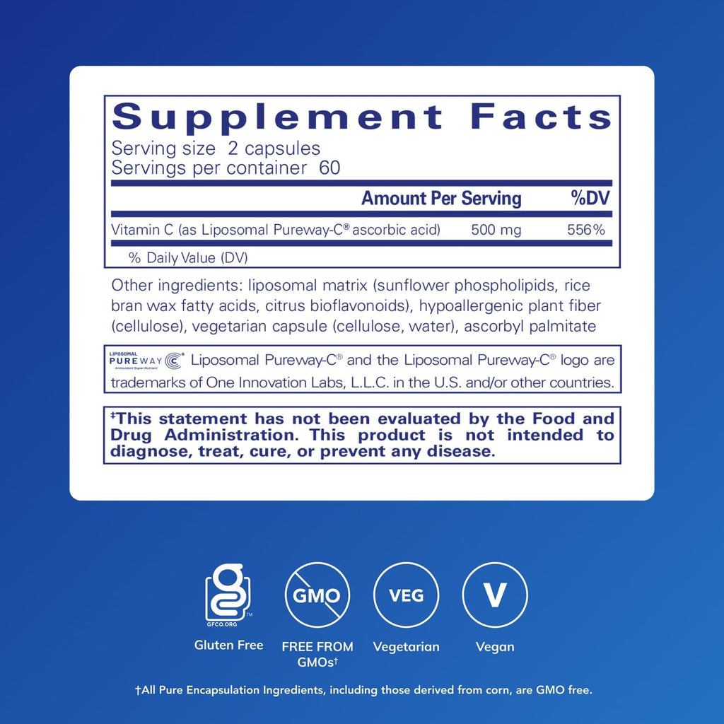 Pure Encapsulations Liposomal Vitamin C - Immune Support Supplement* - Antioxidant Nourishment - Daily Vitamin