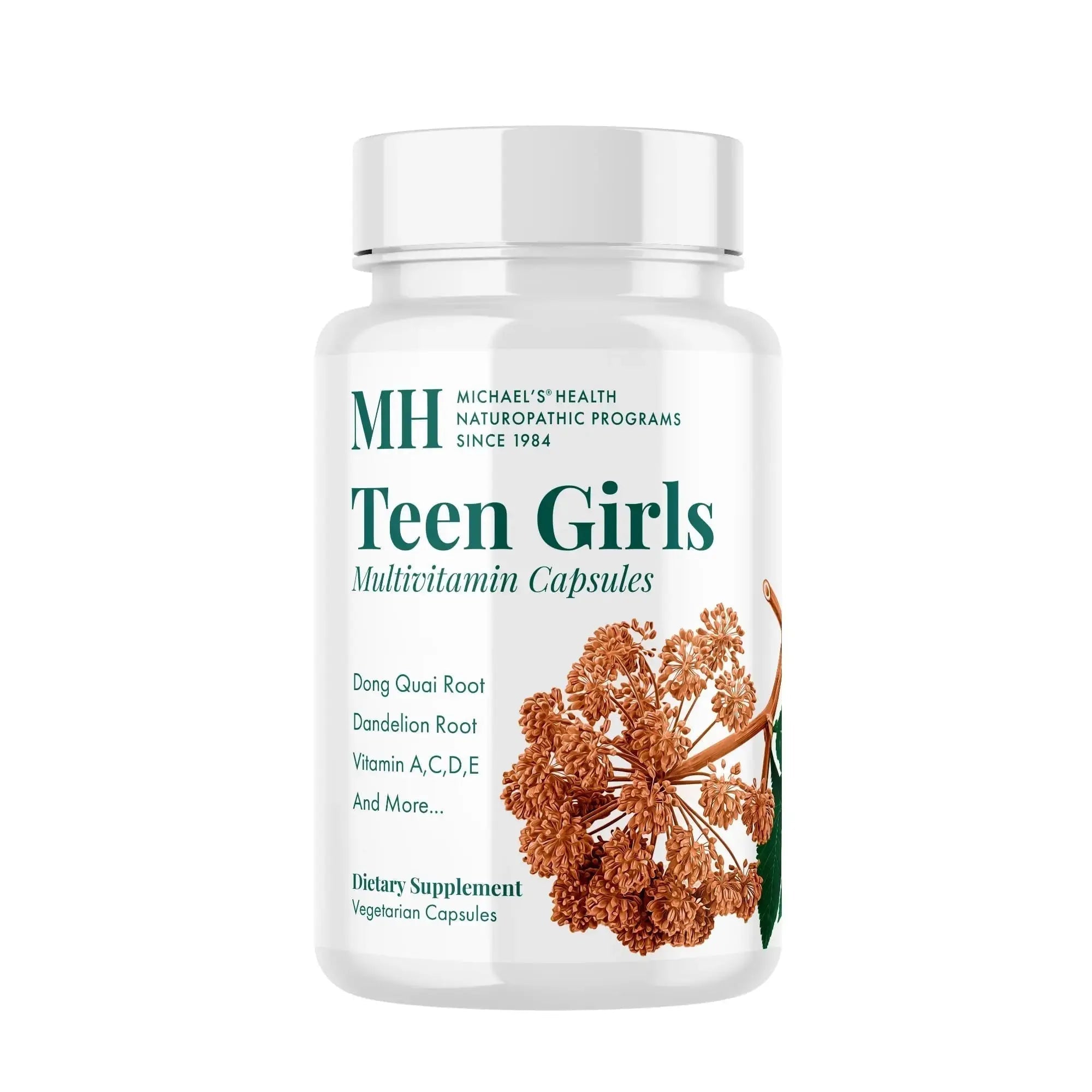 MICHAEL'S Health Naturopathic Programs Teen Girls Multivitamin - 120 Vegetarian Capsules - Nutrients for Healthy Growth & Development MICHAEL'S Au supplements