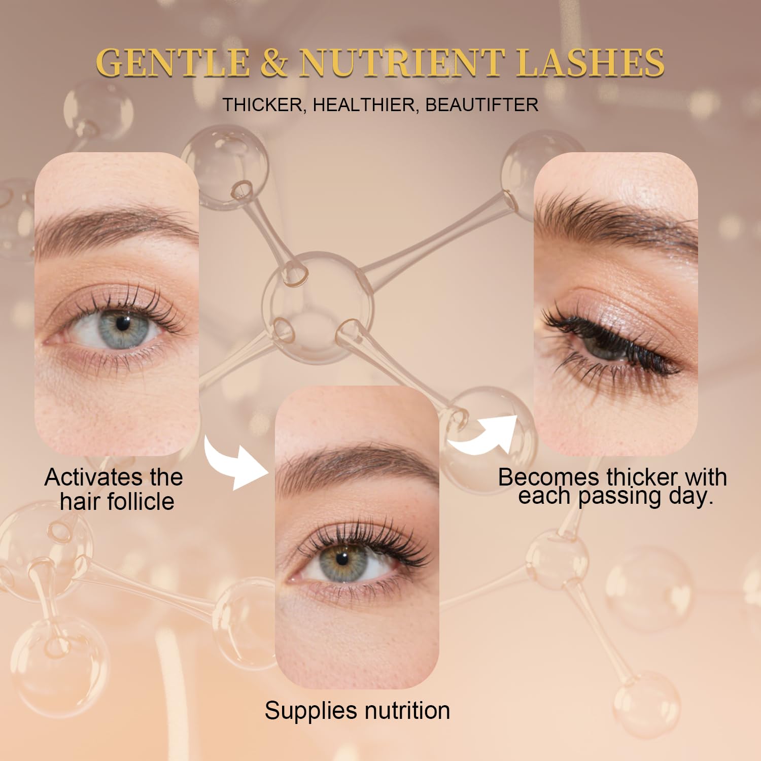 Lash Serum for Eyelash Growth, Premium Lash Enhancing Serum with Advanced Formula Volumizing Longer Fuller