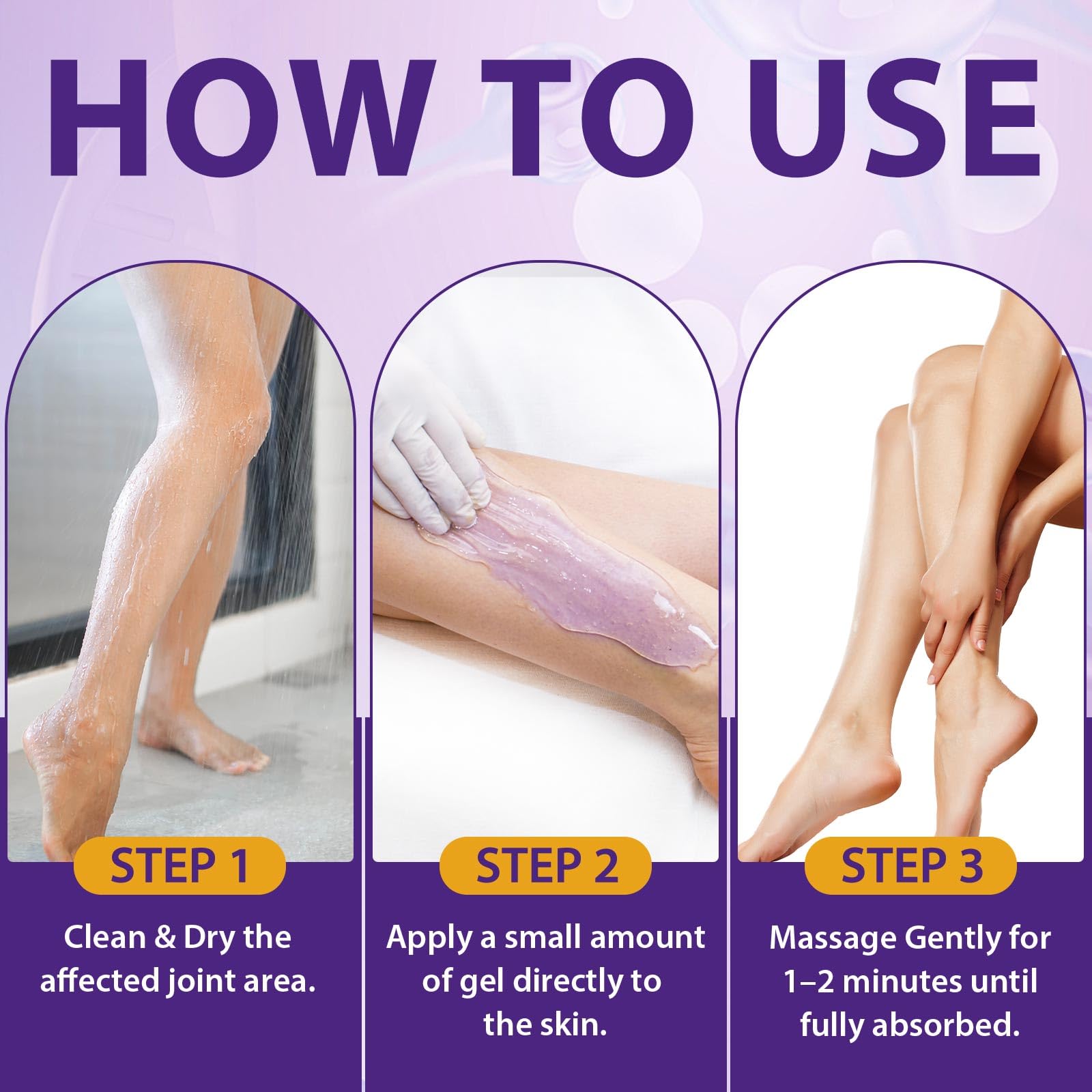Soothing Massage Gel - Joint Massage Purple Gel, Natural Ingredients & Fast-Absorbing for Soothing Joint, Shoulder, Knee, Back & Muscle Stiffness GTZSXNP Au supplements
