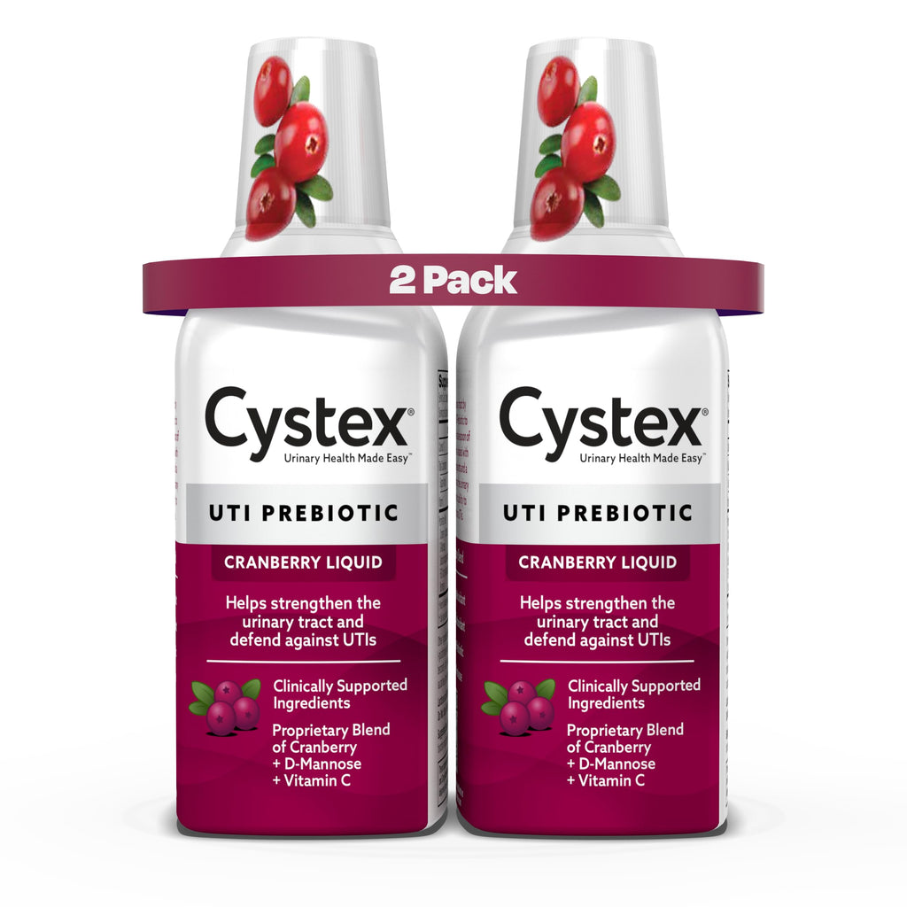 Cystex Urinary Tract Infection Support & Prevention - Cranberry Prebiotic Supplement with D-Mannose & Vitamin C for UTI Protection & Urinary Health Maintenance - 7.6 fl oz (Pack of 2) Cystex Au supplements