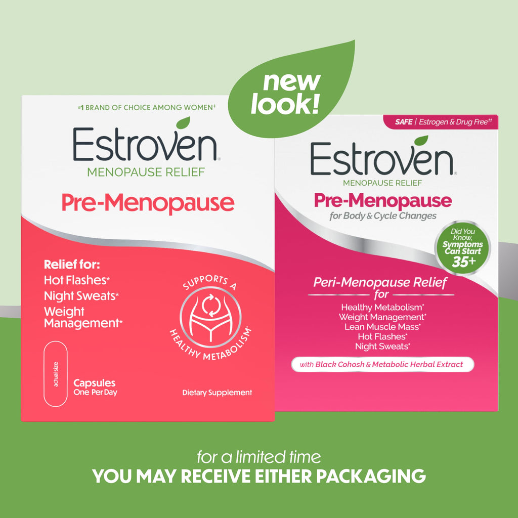 Estroven Pre-Menopause Relief, 30 Ct., Clinically Proven Ingredients, Provides Menopause Relief plus Night Sweats & Hot Flash Relief, Drug-Free or Estrogen Free Estroven Au supplements