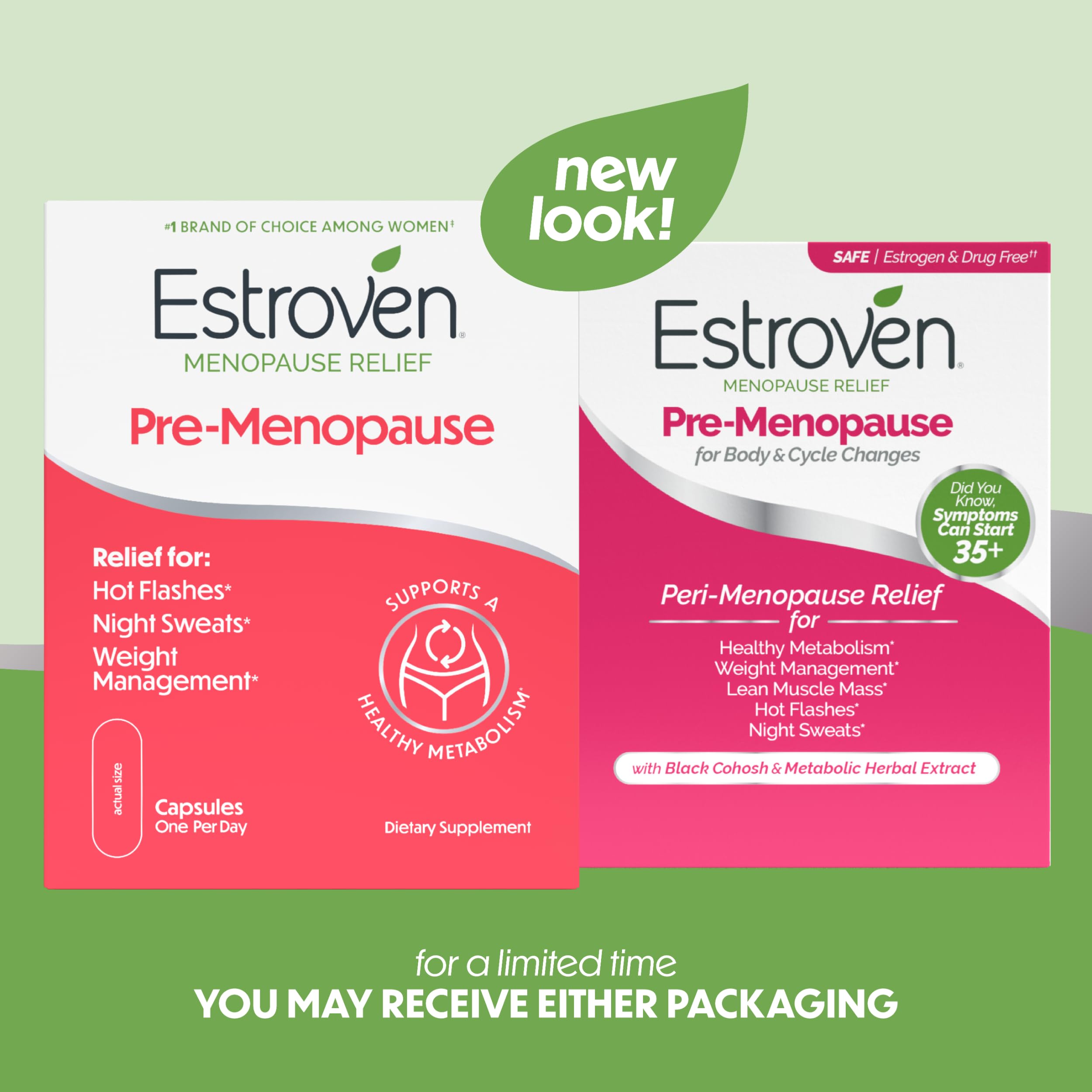 Estroven Pre-Menopause Relief, 30 Ct., Clinically Proven Ingredients, Provides Menopause Relief plus Night Sweats & Hot Flash Relief, Drug-Free or Estrogen Free Estroven Au supplements