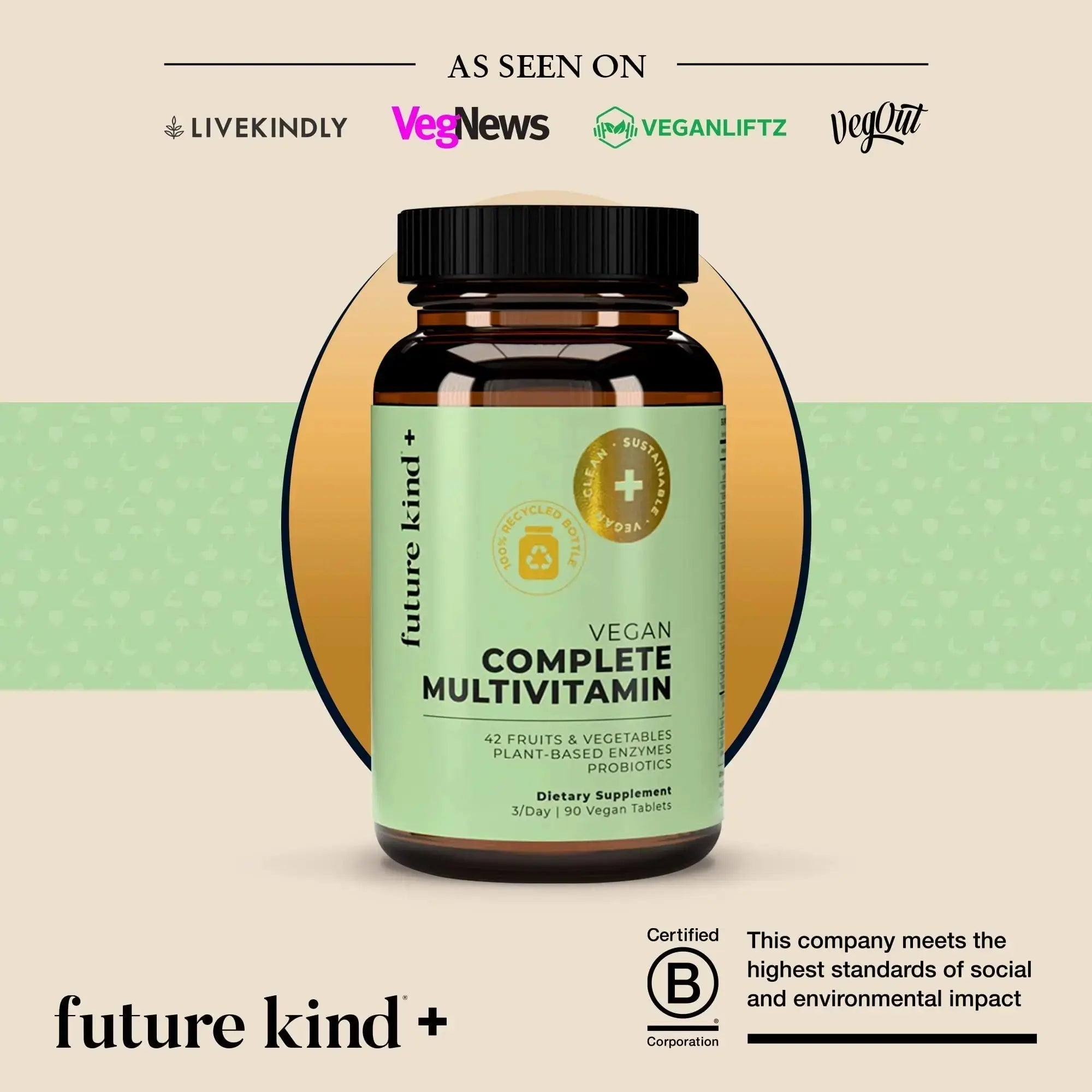 Future Kind Multivitamin Bundle - Vegan Complete Multivitamin and Vegan Essential Multivitamin - Vegan Vitamin B12, Omega 3, and Vitamin D3 - Complete Multivitamin, 42 Vitamins in 1 for Men and Women Future Kind Au supplements