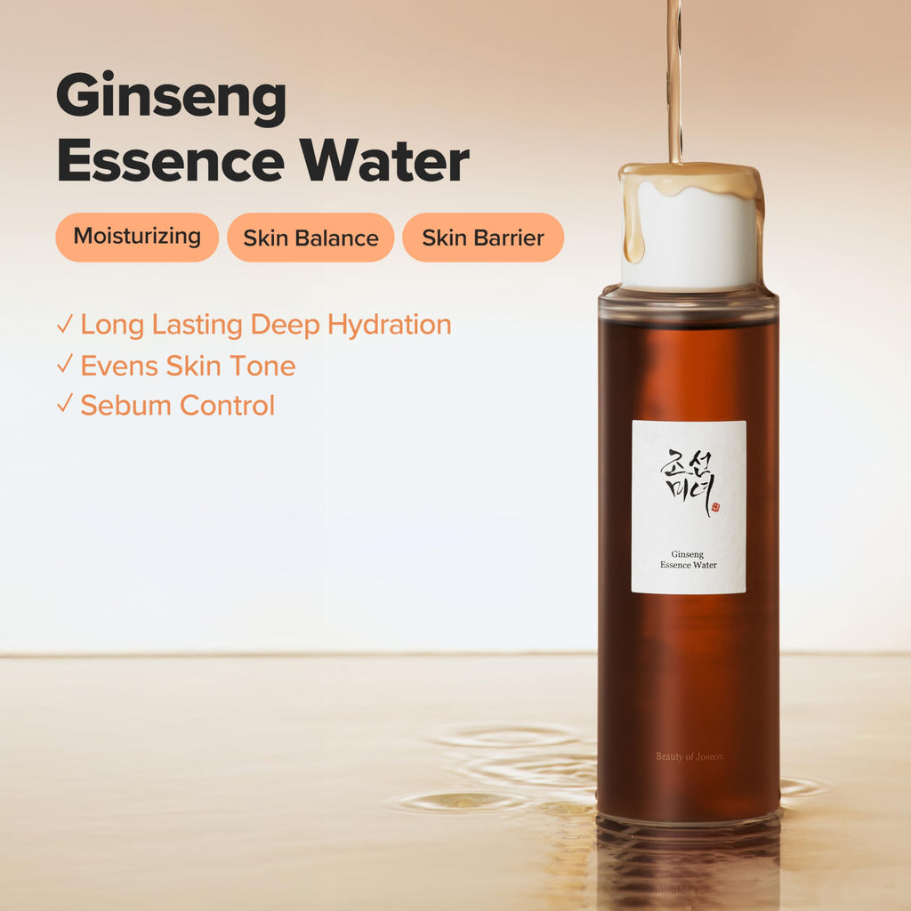 Beauty of Joseon Ginseng Essence Water Hydrating Face Toner for Dry, Dull Skin. Korean Moisturizing Skin Care