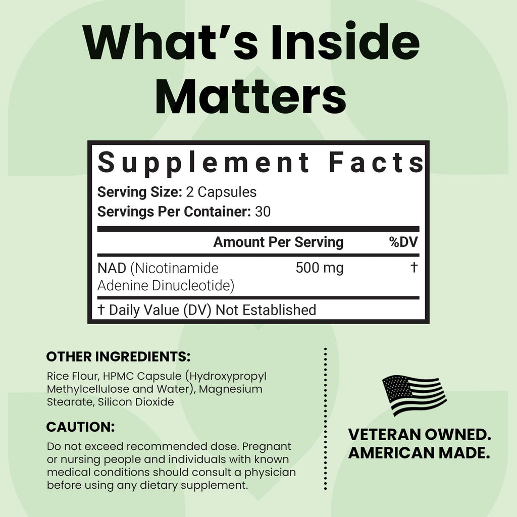 Luma Nutrition NAD+ Supplement 1000mg (500mg per Capsule) – Aging Plus Energy, Metabolism & Cellular Support – Pure NAD Supplements for Women & Men, Made in USA Luma Nutrition Au supplements