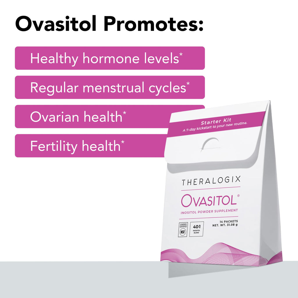 Theralogix Ovasitol Inositol Powder – 7-Day Starter Kit | Premium Inositol Supplement for Women | 40:1 Ratio Myo & D-Chiro Inositol