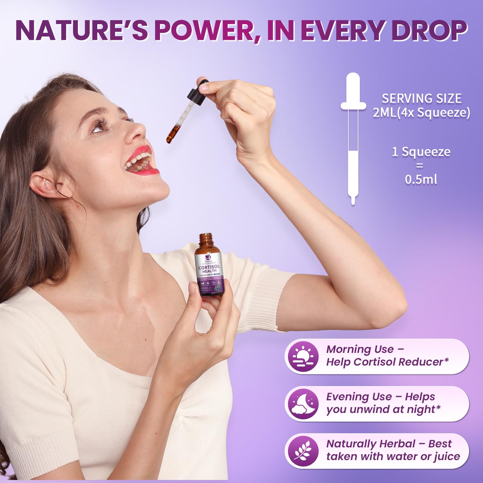 Cortisol Supplements for Women, Cortisol Reducer Manager Detox with KSM-66® Ashwagandha, Kava, Lemon Balm & Vitamin C B5 B6, Lower Cortisol, Hormone Harmony Liquid Drops, 2 FL.OZ, Blueberry Flavor Lukaree Au supplements