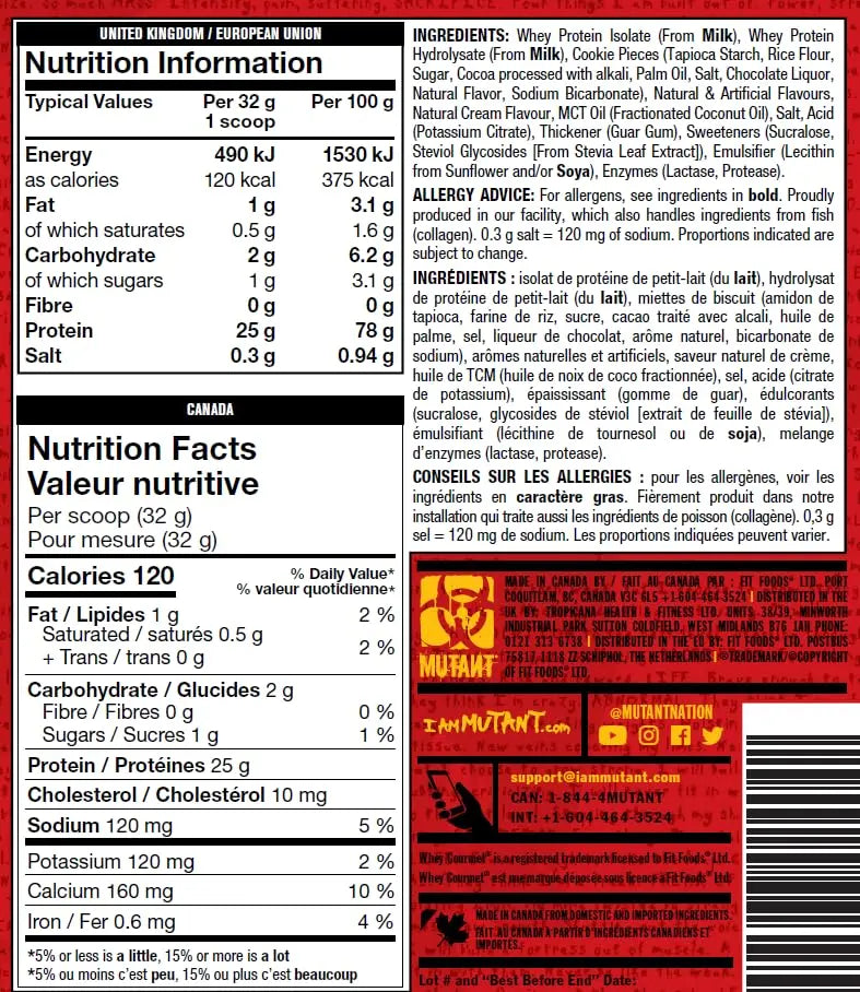 MUTANT ISO Surge – Pure whey Protein Isolate Powder, Low carb, Low Fat, Digestive Enzyme Boosted Mutant Au supplements
