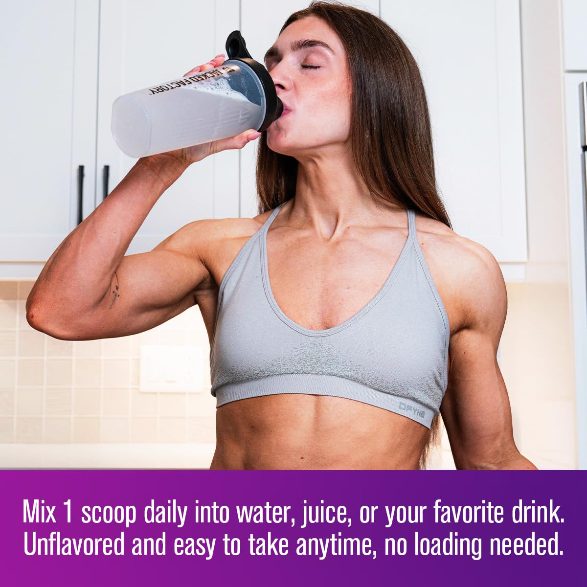 Jacked Factory Creatine for Women - Creatine Monohydrate with Collagen + Colostrum to Support Workout Performance, Lean Muscle Growth, Healthy Hair, Skin,