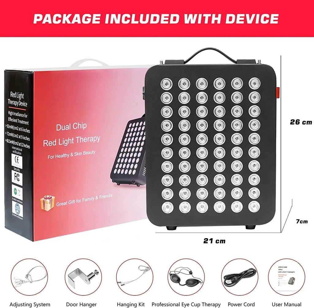 Red Light Therapy Device - Near Infrared Light Therapy with Timer, 60 Clinical Grade LEDs ECOGUN Au supplements