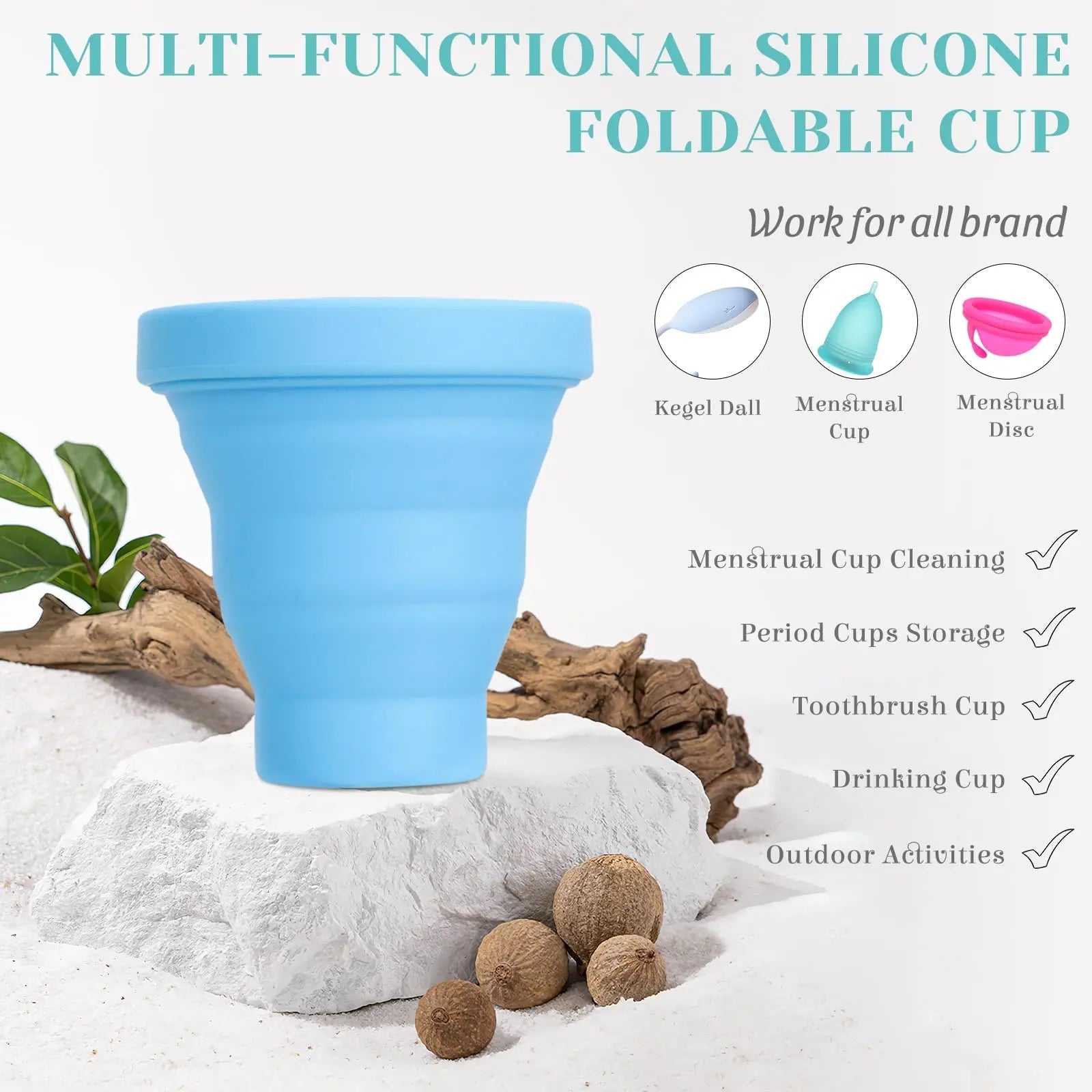 YTYOMUR Menstrual Cup Set, 2 Soft Period Cup Come with Collapsible Cleaner Cup YTYOMUR Au supplements