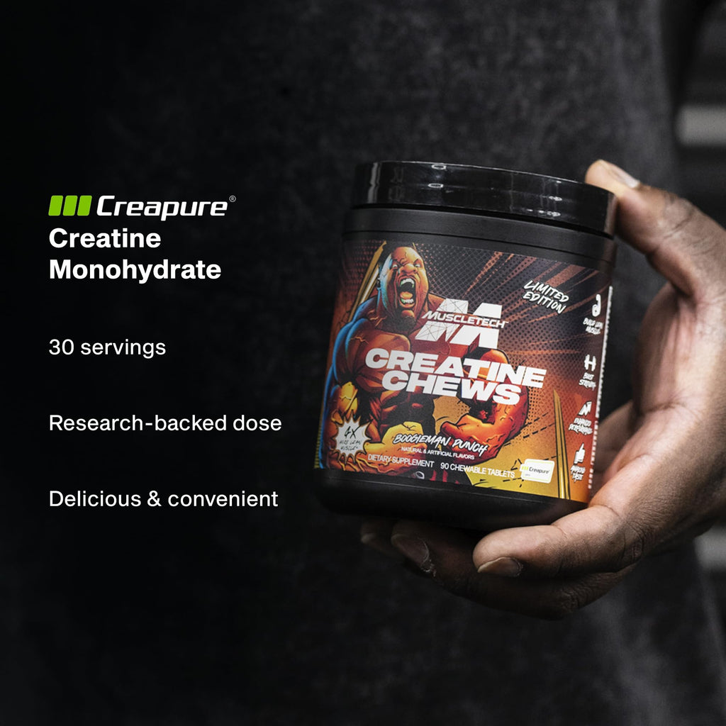 MuscleTech Creatine Chews - Creapure Monohydrate Supplement for Muscle Recovery, Muscle Builder & Energy Boost - Pre Workout Supplement for Men & Women